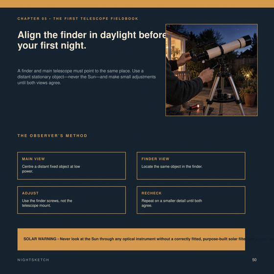 Sample page from The First Telescope Fieldbook.
